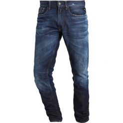 Replay ROB Jeansy Relaxed Fit dark blue denim. Niebieskie jeansy męskie Replay, z bawełny. Za 619.00 zł.