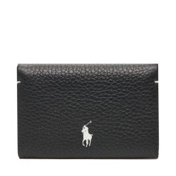 Portfel Polo Ralph Lauren. Czarne portfele męskie Polo Ralph Lauren, bez wzorów. Za 659.99 zł.