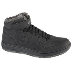 Buty sportowe Sneakersy męskie, Lotto Paliot Fur. Czarne buty sportowe na co dzień męskie Lotto, m, bez wzorów, z materiału, casualowe, bez ramiączek, bez kaptura, trekkingowe. Za 130.00 zł.