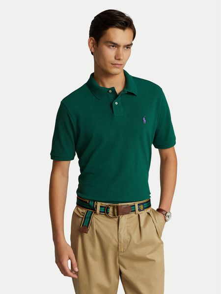Polo Ralph Lauren Polo 710782592016 Zielony Custom Slim Fit. Zielone koszulki polo męskie Polo Ralph Lauren, l, bez wzorów, z bawełny, bez kołnierzyka, bez ramiączek. Za 469.99 zł.
