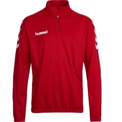 Bluza sportowa dla dorosłych Hummel Core 1/2 Zip Sweat. Czerwone bluzy nierozpinane męskie HUMMEL, l, bez wzorów, sportowe, bez ramiączek, bez kaptura. Za 89.00 zł.