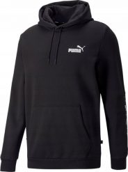 Puma Bluza męska Puma ESS+ Tape Hoodie FL czarna 849040 01 2XL. Czarne bluzy nierozpinane męskie Puma, m, bez wzorów, bez ramiączek, bez kaptura. Za 200.88 zł.