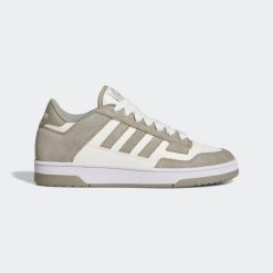 Buty męskie ADIDAS Rapid Court Low. Białe buty sportowe na co dzień męskie ADIDAS, m, bez wzorów, z gumy, sportowe, bez ramiączek, bez kaptura, do koszykówki. W wyprzedaży za 199.99 zł.