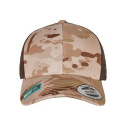Czapka Flexfit retro multicam. Brązowe czapki męskie FLEXFIT, bez wzorów, retro. Za 129.00 zł.