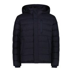 Kurtka puchowa z kapturem na zamek Sorona CMP. Niebieskie kurtki męskie CMP, bez wzorów, z puchu, sportowe, bez ramiączek, z kapturem. W wyprzedaży za 542.00 zł.