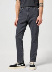 WRANGLER MĘSKIE SPODNIE JEANSOWE RIVER COAL MINE 112356783 W17T008812. Niebieskie jeansy męskie Wrangler, bez wzorów, z elastanu, klasyczne. Za 229.99 zł.