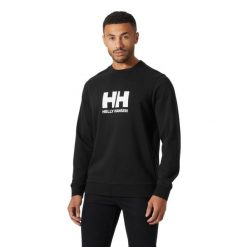Bluza Helly Hansen Logo. Czarne bluzy nierozpinane męskie Helly Hansen, m, bez wzorów, sportowe, bez ramiączek, bez kaptura. Za 333.50 zł.