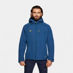 Kurtka męska softshell Alpinus Lautaro. Niebieskie kurtki softshell męskie Alpinus, m, bez wzorów, z softshellu, bez kaptura, trekkingowe. Za 299.00 zł.