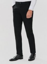 PAKO LORENTE – Czarne spodnie męskie. Czarne spodnie na co dzień męskie Pako Lorente, bez wzorów, z bawełny, casualowe. Za 179.99 zł.