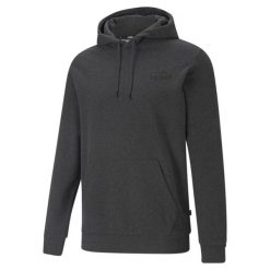 Sweatshirt bluza z kapturem z małym logo Puma ESS TR. Szare bluzy nierozpinane męskie Puma, s, bez wzorów, sportowe, bez ramiączek, z kapturem. W wyprzedaży za 188.65 zł.
