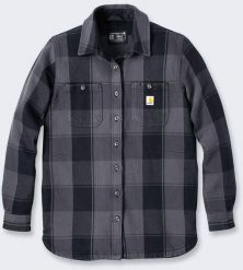 Koszula Wierzchnia Carhartt Twill Shirt Jac Black. Czarne koszule męskie Carhartt, m, bez wzorów, bez kołnierzyka, bez ramiączek. Za 265.11 zł.