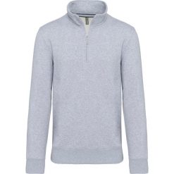 Bluza bawełniana Kariban Col Zippé. Szare bluzy nierozpinane męskie KARIBAN, m, bez wzorów, z bawełny, bez ramiączek, bez kaptura. Za 174.00 zł.