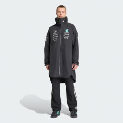 Parka Mercedes - Amg Petronas Formula 1 Team Engineers Rain. Czarne parki męskie ADIDAS, m, bez wzorów, bez kaptura. Za 1,299.00 zł.