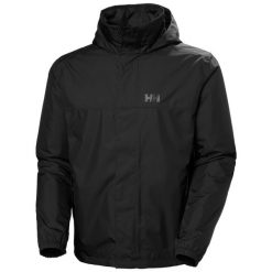Kurtka wodoodporna Helly Hansen Vancouver. Czarne kurtki męskie Helly Hansen, na lato, m, bez wzorów, bez ramiączek, bez kaptura. W wyprzedaży za 609.50 zł.