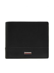 Tommy Hilfiger Portfel Th Corp Cc Flap And Coin AM0AM13246 Czarny. Czarne portfele męskie Tommy Hilfiger, bez wzorów, ze skóry. Za 229.99 zł.