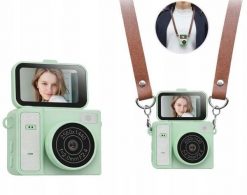 Aparat cyfrowy Xrec Mini Aparat Kamera Retro Video 2k Wisiorek Breloczek Obrotowy Ekran / Xrec X7 / Zielony. Aparaty kompaktowe Xrec. Za 149.99 zł.