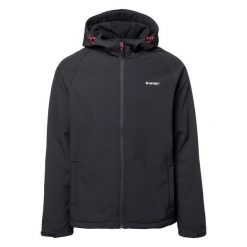 Kurtka Soft Shell Dla Dorosłych Unisex Neti II. Czarne kurtki męskie Hi-tec, bez wzorów, sportowe, bez ramiączek, bez kaptura. Za 195.99 zł.