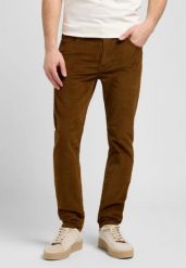 MESKIE SPODNIE SZTRUKSOWE LEE RIDER QUAIL BROWN 112370640. Brązowe spodnie na co dzień męskie Lee, bez wzorów, z materiału. Za 219.99 zł.