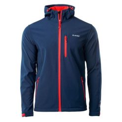 Kurtka Softshell Męska Caen. Czerwone kurtki softshell męskie Hi-tec, l, bez wzorów, z softshellu, bez kaptura, trekkingowe. Za 253.99 zł.