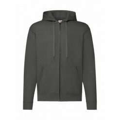 Męska Klasyczna Bluza Z Kapturem. Szare bluzy nierozpinane męskie Fruit of the Loom, m, bez wzorów, z kapturem. Za 106.99 zł.