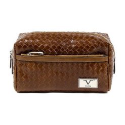 Saszetka w kolorze jasnobrązowym - (S)25 x (W)14 x (G)11 cm. Torby męskie na ramię V Italia by Versace 19.69. W wyprzedaży za 159.95 zł.