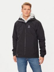 Haglöfs Kurtka przeciwdeszczowa Korp Proof 607958 Czarny Standard Fit. Czarne kurtki outdoor męskie Haglöfs, l, bez wzorów, z syntetyku, bez kaptura, outdoorowe. Za 559.99 zł.