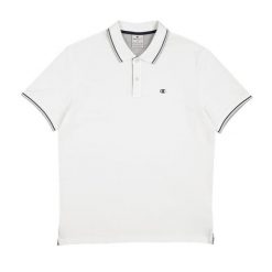 Koszulka męska Champion polo. Białe koszulki polo męskie CHAMPION, m, bez wzorów, bez kołnierzyka, bez ramiączek. Za 189.30 zł.