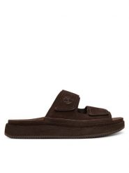 Timberland Klapki TB0A2755EIV1 Brązowy. Brązowe klapki i japonki męskie Timberland, bez wzorów, ze skóry. Za 399.99 zł.