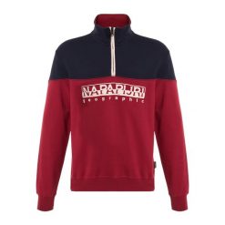 Bluza męska Napapijri B-Saturnia HZ. Czerwone bluzy nierozpinane męskie Napapijri, m, bez wzorów, casualowe, bez ramiączek, bez kaptura. Za 399.99 zł.