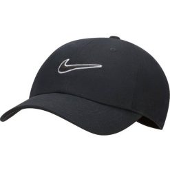 Czapka z daszkiem NIKE CLUB. Czarne czapki męskie Nike, bez wzorów, sportowe. Za 129.00 zł.