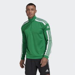 Bluza piłkarska męska adidas Squadra 21 Training Top. Białe bluzy nierozpinane męskie ADIDAS, m, bez wzorów, bez ramiączek, bez kaptura. Za 122.62 zł.