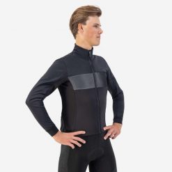 Kurtka rowerowa męska Rogelli Attq, mocno ocieplana. Czarne kurtki treningowe męskie Rogelli, na zimę, m, bez wzorów, bez kaptura, rowerowe. Za 378.00 zł.