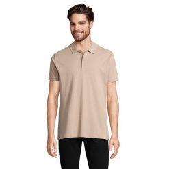 Męska Koszulka Polo Planet. Brązowe koszulki polo męskie SOL'S, m, bez wzorów, sportowe, bez kołnierzyka, bez ramiączek. Za 64.99 zł.