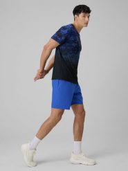 4F Spodenki treningowe szybkoschnące męskie - niebieskie 3XL. Niebieskie szorty męskie 4f, bez wzorów, z materiału. Za 99.99 zł.