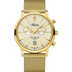 Zegarek Atlantic Męski Super De Luxe 64456.45.31 Chronograf złoty. Żółte zegarki męskie Atlantic. Za 1,795.00 zł.