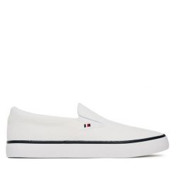 Tenisówki Tommy Hilfiger. Białe trampki męskie Tommy Hilfiger, bez wzorów, bez zapięcia. Za 239.99 zł.