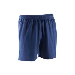 Spodenki Gym do uda 100. Niebieskie szorty męskie DOMYOS, z bawełny. Za 19.99 zł.
