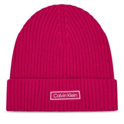 Czapka Calvin Klein. Czerwone czapki męskie Calvin Klein, na zimę, bez wzorów. Za 169.99 zł.
