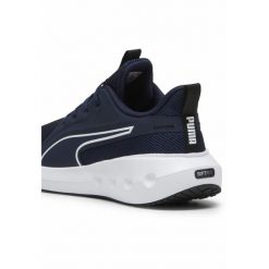 Buty do biegania SOFTRIDE Carson PUMA Club Navy White Black Blue. Białe buty do biegania męskie Puma, bez wzorów, bez zapięcia, do biegania. W wyprzedaży za 219.00 zł.