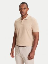 Guess Polo M5YP34 KCJV1 Beżowy Regular Fit. Brązowe koszulki polo męskie Guess, l, z aplikacjami, z bawełny, bez kołnierzyka, bez ramiączek. Za 229.99 zł.
