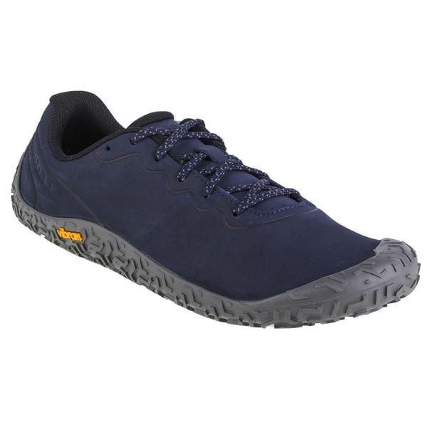 Buty do biegania męskie, Merrell Vapor Glove 6. Niebieskie buty do biegania męskie Merrell, bez wzorów, z gumy, bez zapięcia, do biegania. Za 529.99 zł.