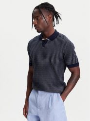 United Colors Of Benetton Polo 1094K301J Granatowy Regular Fit. Niebieskie koszulki polo męskie United Colors Of Benetton, m, bez wzorów, z bawełny, bez kołnierzyka, bez ramiączek. Za 189.99 zł.