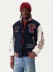 Tommy Jeans Kurtka bomber Varsity DM0DM22729 Granatowy Regular Fit. Niebieskie kurtki męskie Tommy Jeans, m, bez wzorów, z jeansu, bez ramiączek, bez kaptura. Za 1,509.00 zł.