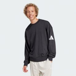 Bluza Essentials Loose Fit 3 Bar Logo. Białe bluzy nierozpinane męskie ADIDAS, xl, bez wzorów, z materiału, bez ramiączek, bez kaptura. Za 249.00 zł.
