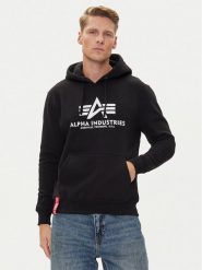 Alpha Industries Bluza Basic 178312 Czarny Regular Fit. Czarne bluzy nierozpinane męskie Alpha Industries, m, bez wzorów, z bawełny, bez ramiączek, bez kaptura. Za 199.99 zł.