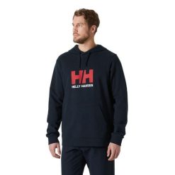 Bluza z kapturem Helly Hansen HH Logo 2.0. Niebieskie bluzy nierozpinane męskie Helly Hansen, m, bez wzorów, z bawełny, z kapturem. W wyprzedaży za 307.70 zł.