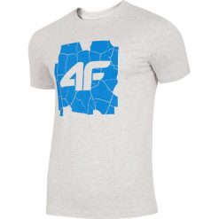 T-shirt męski TSM007 - chłodny jasny szary melanż. T-shirty męskie marki 4f. Za 44.99 zł.