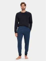 BOSS Piżama Relax 50550494 Granatowy Regular Fit. Niebieskie piżamy męskie Boss, m, bez wzorów, z bawełny, bez kołnierzyka, bez ramiączek. Za 559.99 zł.