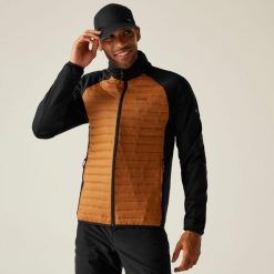 Kurtka męska hybrydowa Clumber. Brązowe kurtki męskie Regatta, m, bez wzorów, z puchu, sportowe, bez ramiączek, bez kaptura. W wyprzedaży za 149.99 zł.