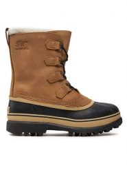 Sorel Śniegowce Caribou NM1000 Brązowy. Brązowe buty zimowe męskie Sorel, bez wzorów, z nubiku, bez obcasa, bez zapięcia. Za 449.99 zł.